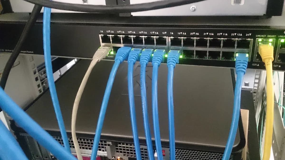 Network switch with multiple connected cables