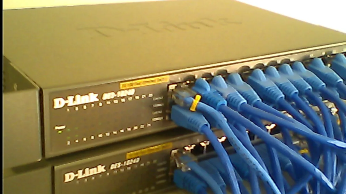 Network switch used to route data between connected devices