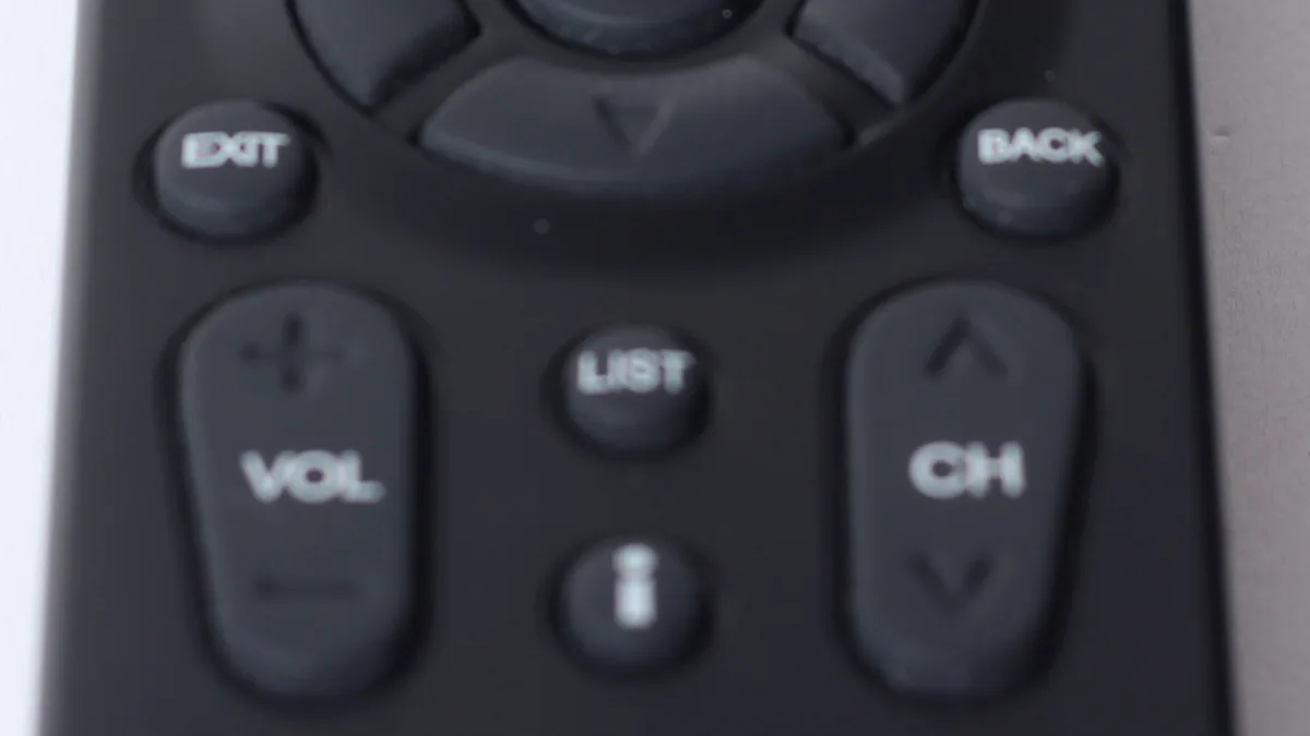 Television remote control used to browse channel favorites