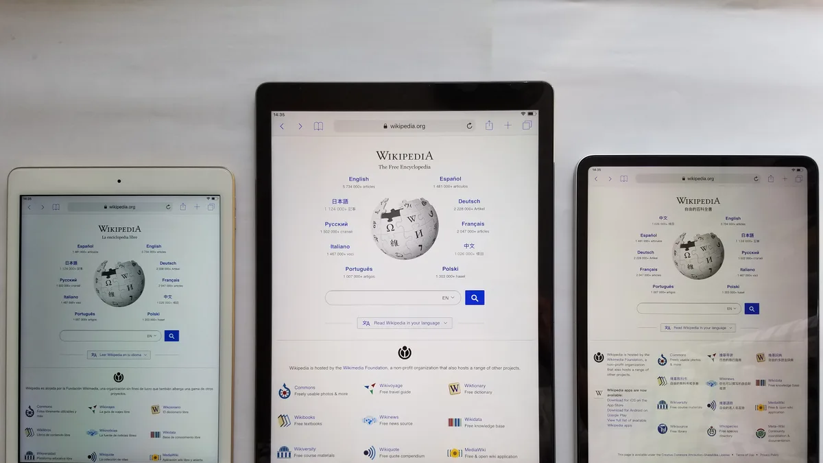 Apple iPad tablet used for streaming setup